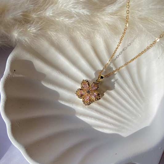 Spinning Pink Zircon Pendant