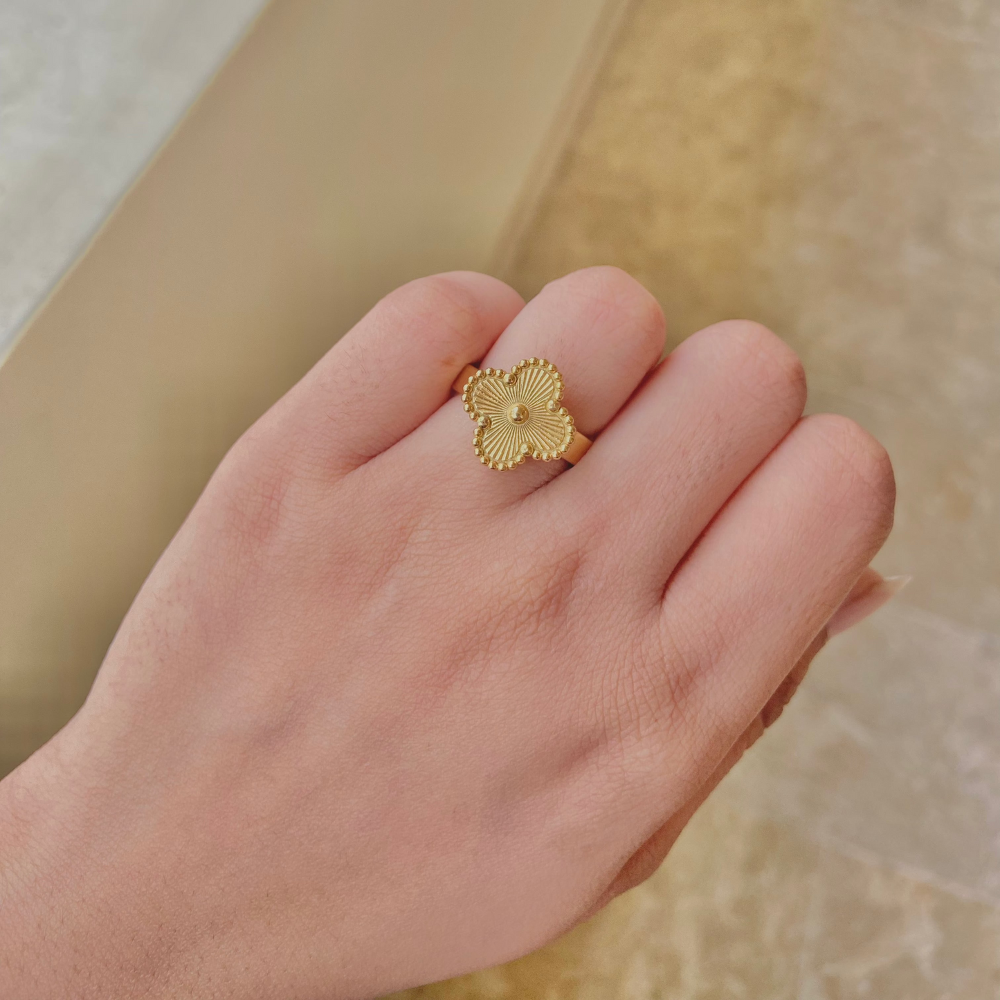 Gold Clover Ring