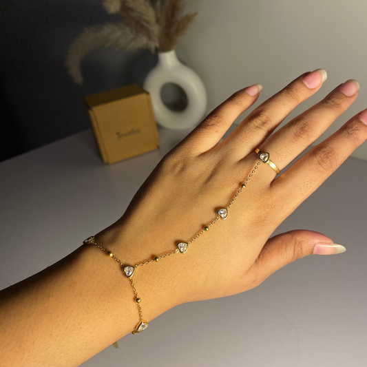 Heart Stone Hand Chain
