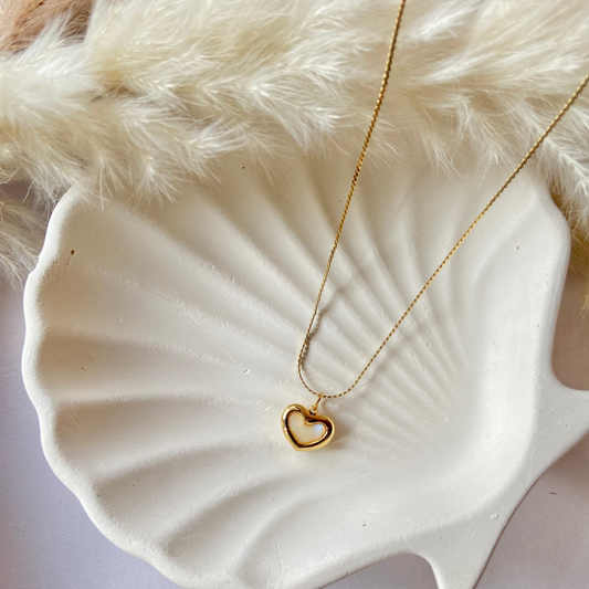 White Heart Necklace